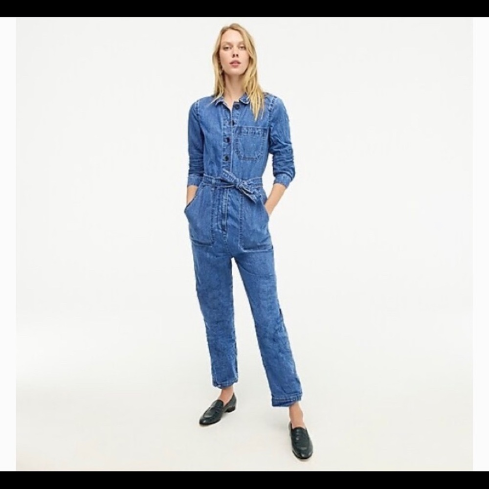 J Crew Point Sur Denim Jumpsuit Romper